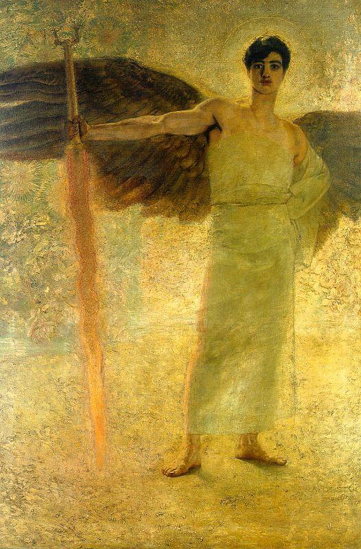 Franz von Stuck The Guardian of Paradise Germany oil painting art